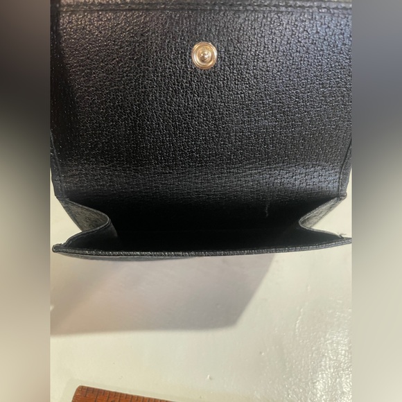 Gucci Black GG Canvas Leather Bifold Wallet Gold Horsebit Hardware - Picture 4 of 14